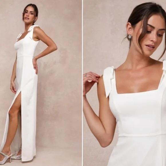 LULU's Bridal Wedding Shower Rehearsal Dinner Reception Chic Maxi Dress